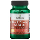 Swanson Black Seed Oil 500mg Vegan Capsules front view