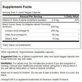 Swanson Black Seed Oil 500mg Vegan Capsules side view