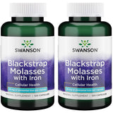 Swanson Blackstrap Molasses Iron Supplement 29mg capsule front view