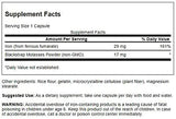 Swanson Blackstrap Molasses Iron Supplement 29mg capsule side view