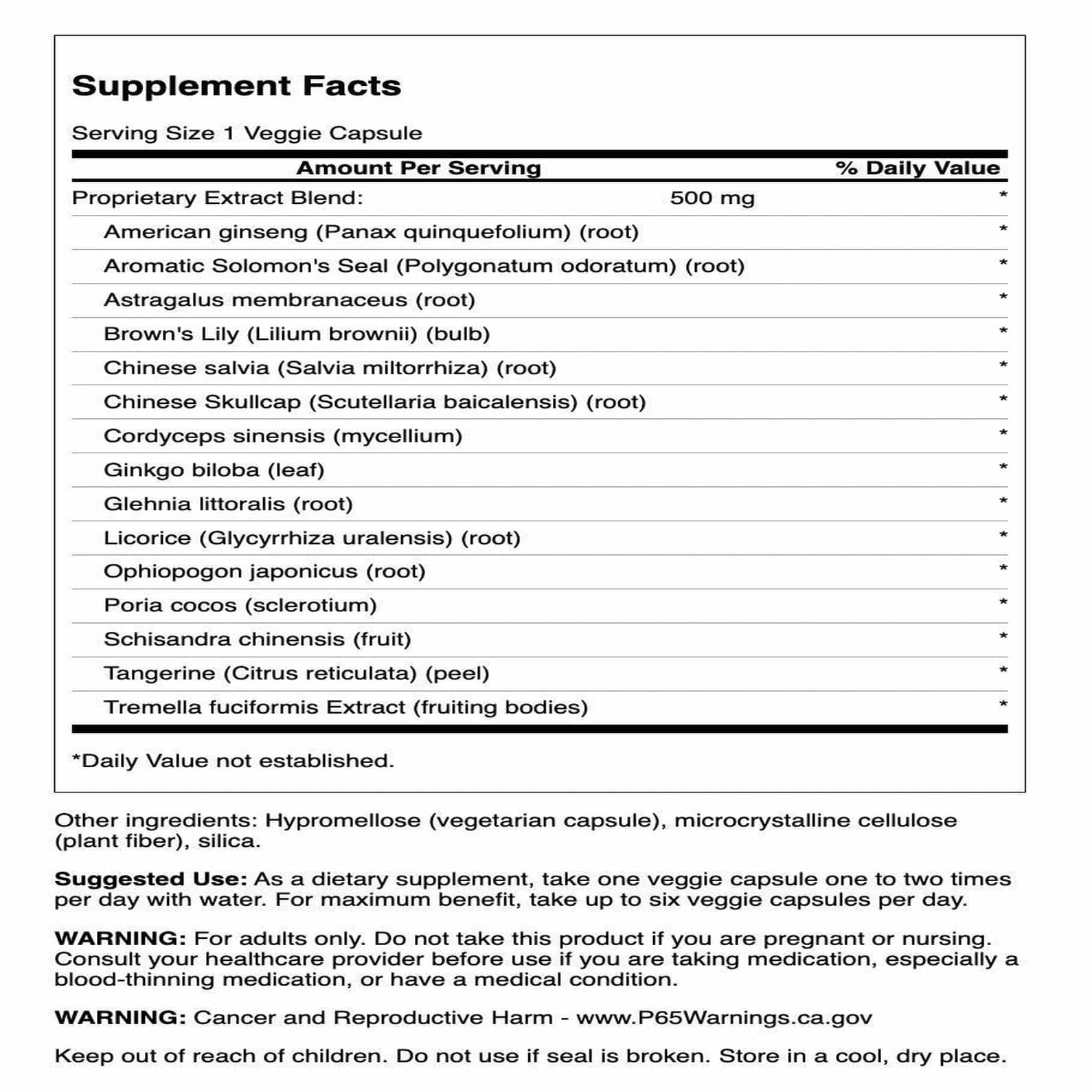 Swanson Blended Vitamin & Mineral Supplement 100g back view