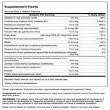 Swanson Blended Vitamin & Mineral Supplement back view showing ingredients