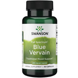 Swanson Blue Vervain 400mg Capsules front view with packaging
