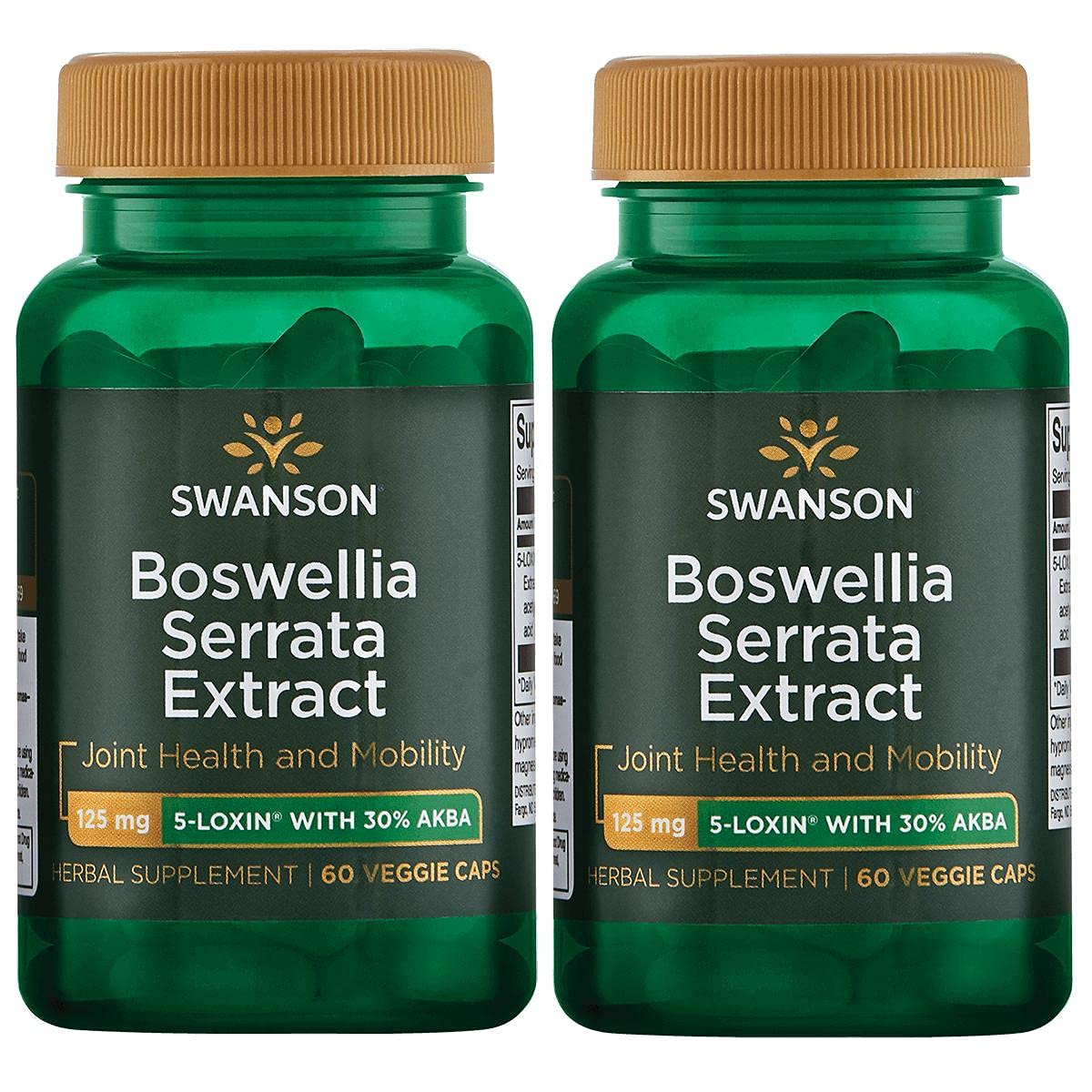 Swanson Boswellia Serrata Extract Capsules 125mg front view