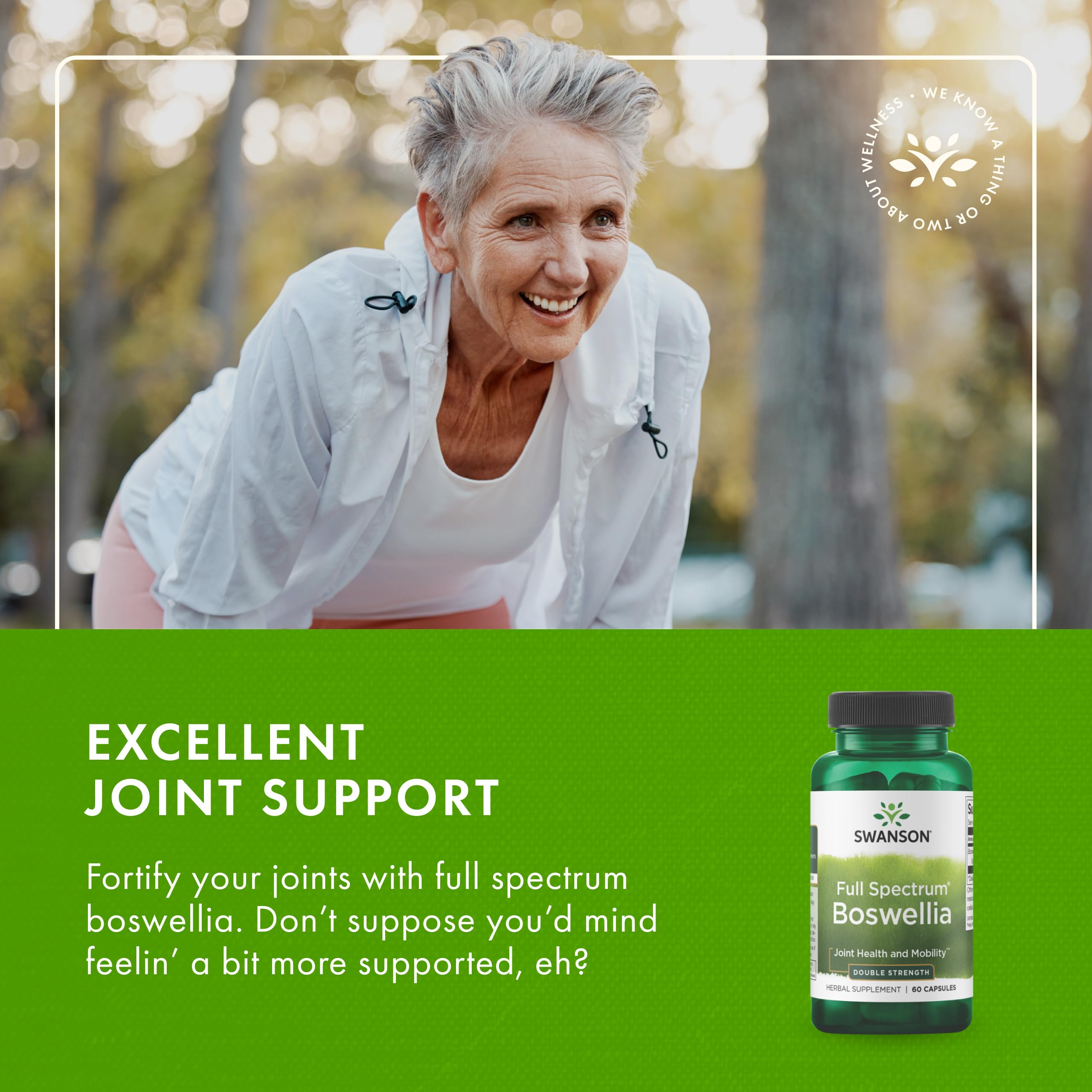 Swanson Boswellia Serrata supplement bottle back view
