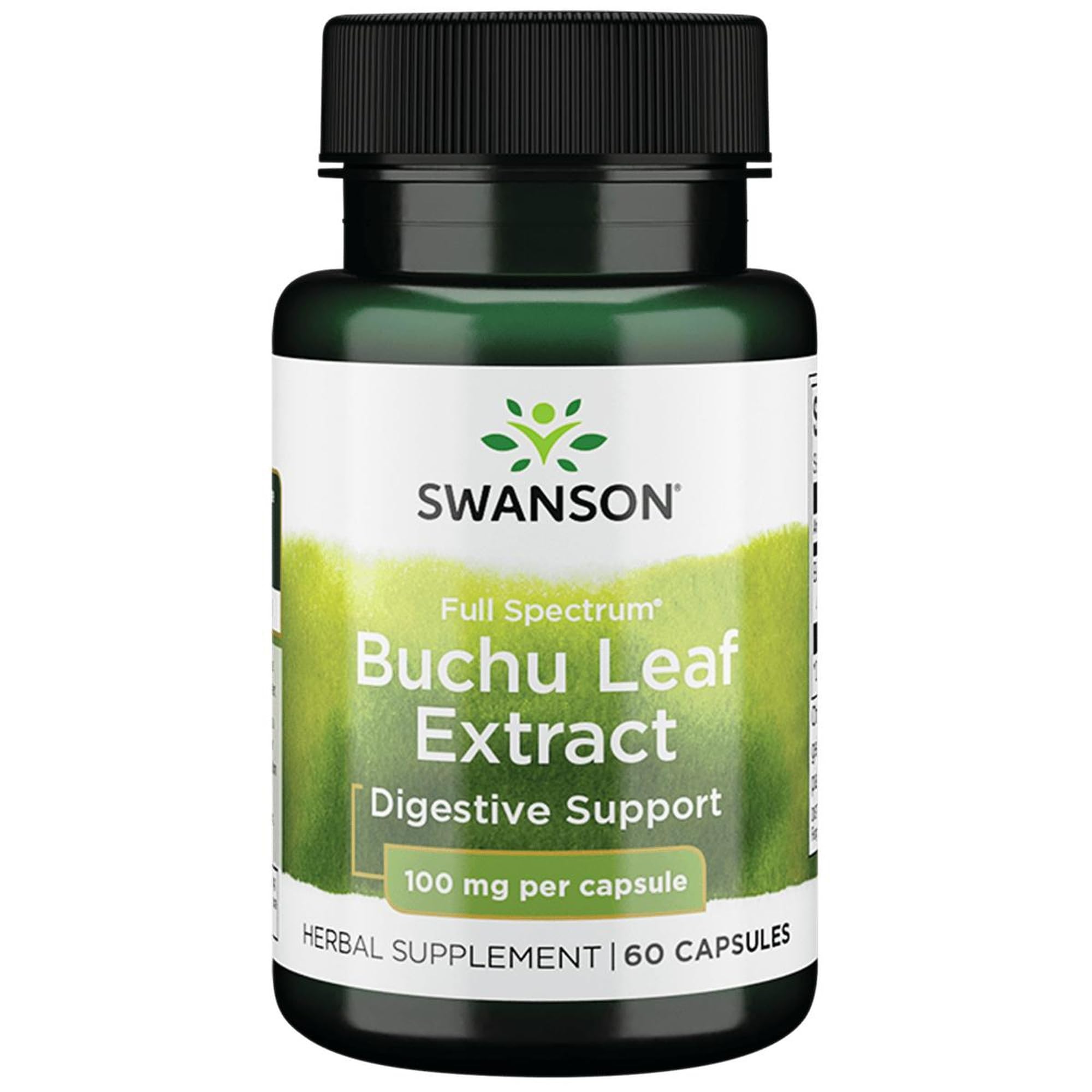 Swanson Buchu Leaf Extract 100mg capsules front view