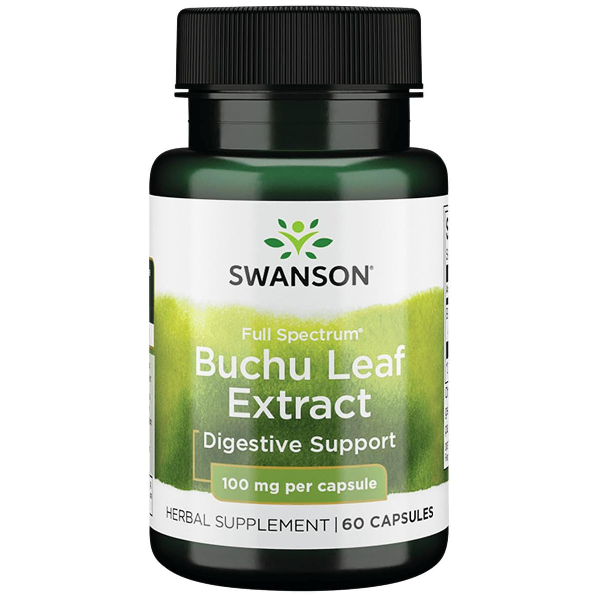 Swanson Buchu Leaf Extract 100mg capsules front view