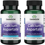 Swanson Calcium Aspartate Supplement 200mg capsule bottle front view