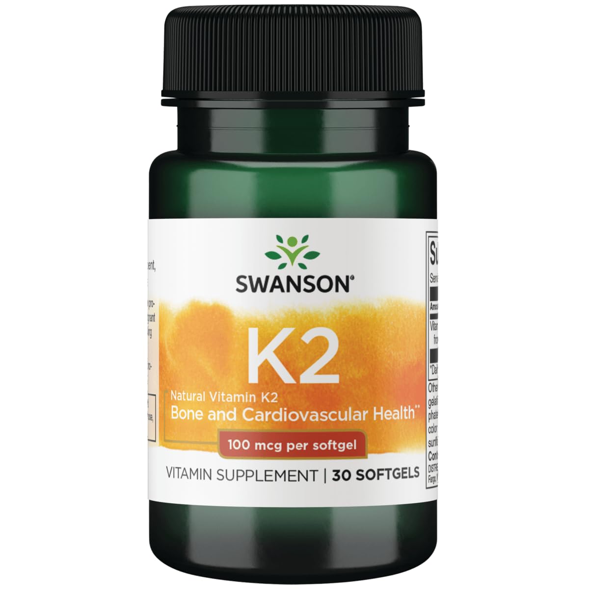 Swanson Calcium Supplement front view with label