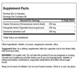 Swanson Cinnamon Herbal Supplement 200mg side view
