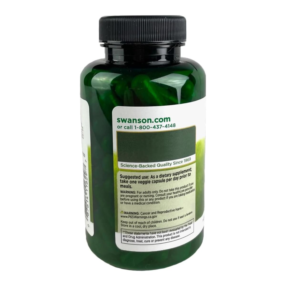 Swanson Cinnamon Supplement ingredients list on packaging