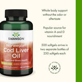 Swanson Cod Liver Oil Capsules lifestyle scene on kitchen counter