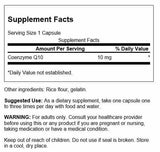Swanson CoQ10 Supplement 10mg side view of packaging