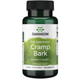 Swanson Cramp Bark Capsules 500mg front view with label