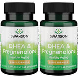 Swanson DHEA and Pregnenolone Blended Vitamin Supplement front view