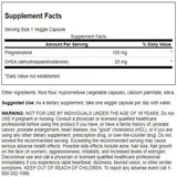 Swanson DHEA and Pregnenolone supplement packaging side view