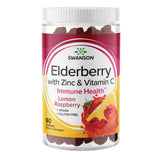 Swanson Elderberry Gummies with Zinc & Vitamin C front view