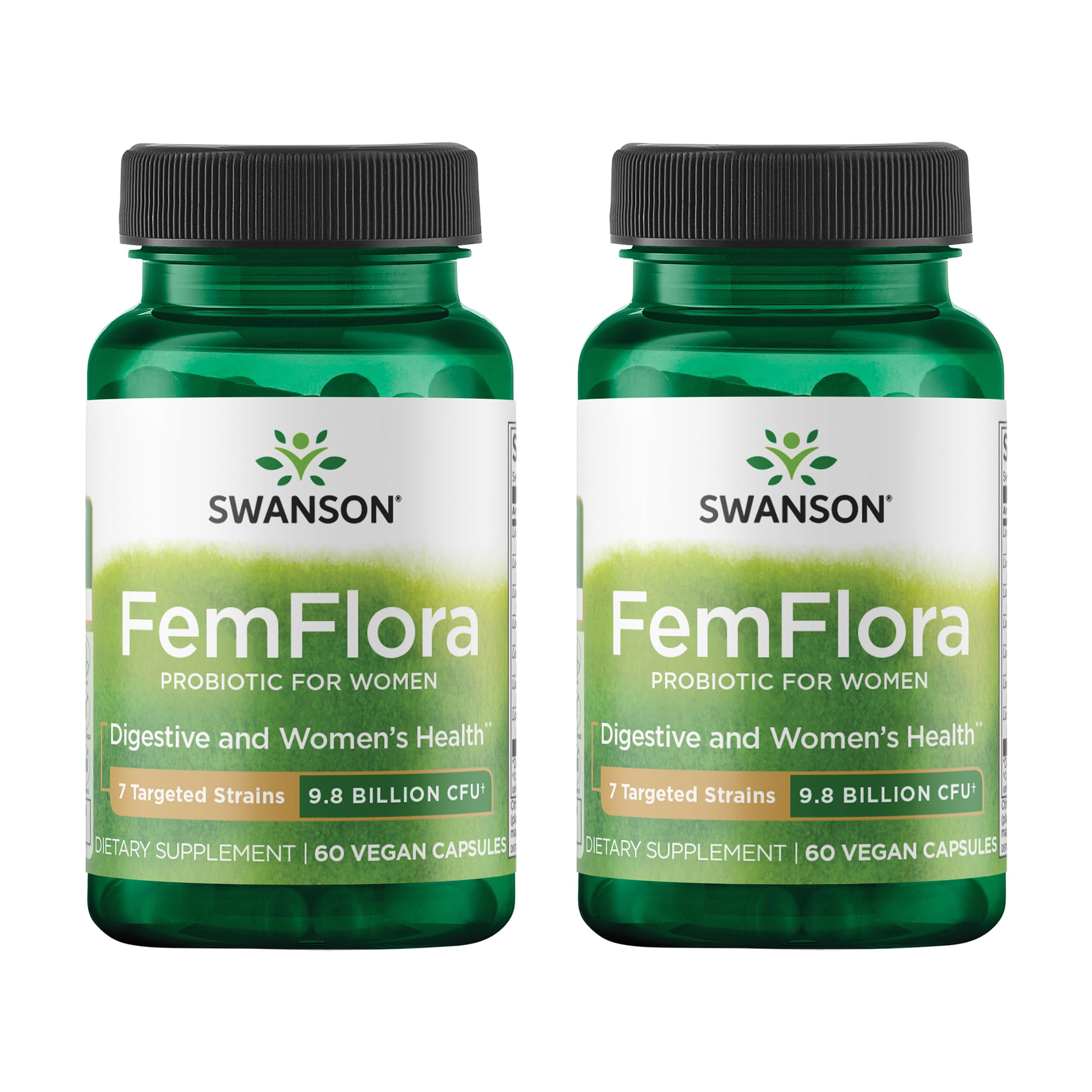 Swanson FemFlora Probiotic Supplement 60 Capsules front view