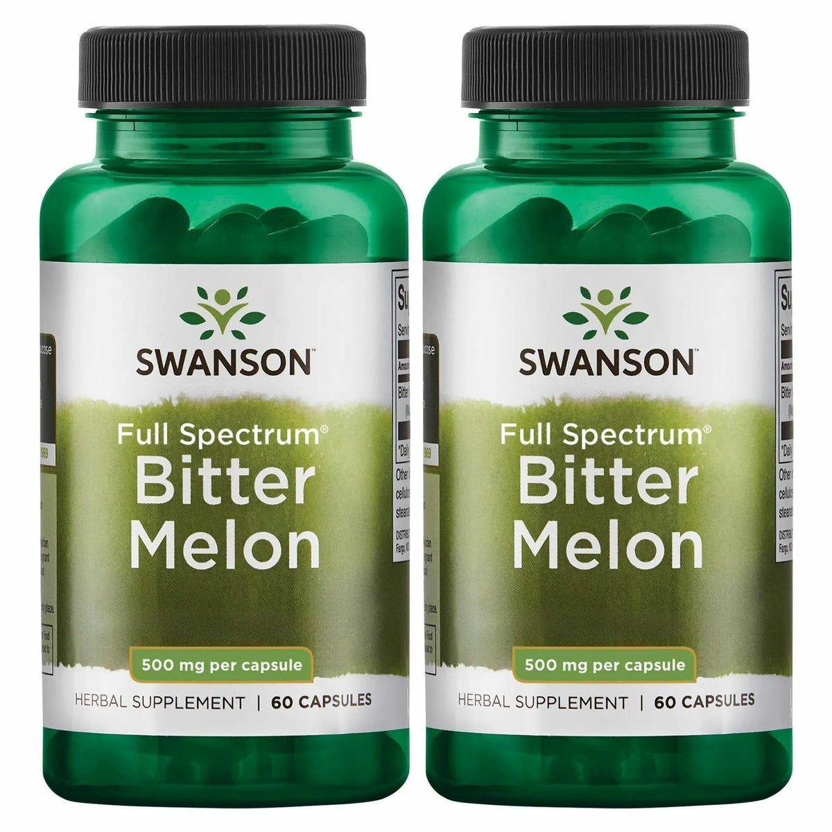 Swanson Full Spectrum Bitter Melon 500mg capsules front view