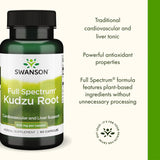 Swanson Full Spectrum Kudzu Root 500mg supplement bottle with label