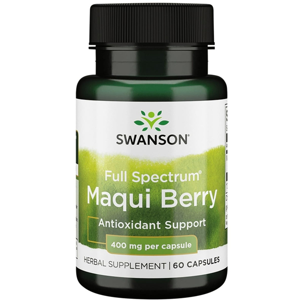 Swanson Full Spectrum Maqui Berry 400mg supplement front view