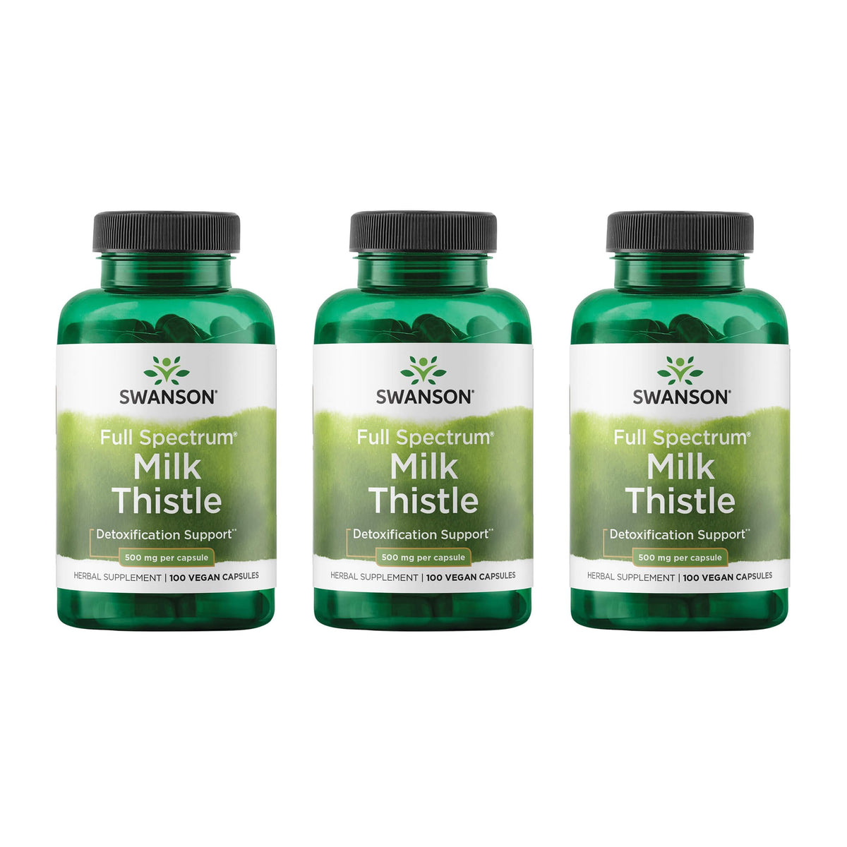 Swanson Full Spectrum Milk Thistle 500mg front view