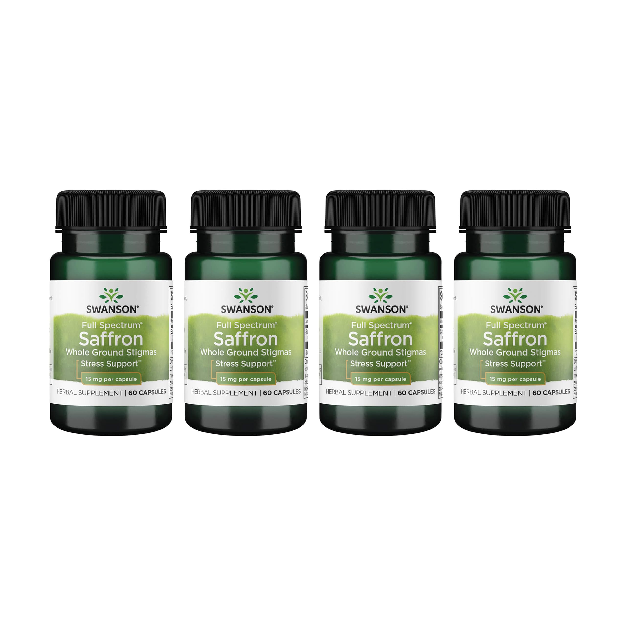 Swanson Full Spectrum Saffron 15mg supplement front view