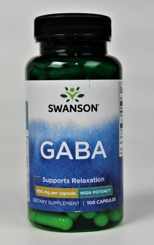 Swanson GABA capsules close-up