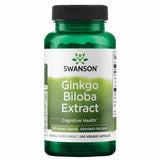 Swanson Ginkgo Biloba Leaf Extract 120mg 60 Veggie Capsules front view