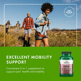 Swanson Glucosamine Chondroitin MSM Mini Tablets with a measuring spoon