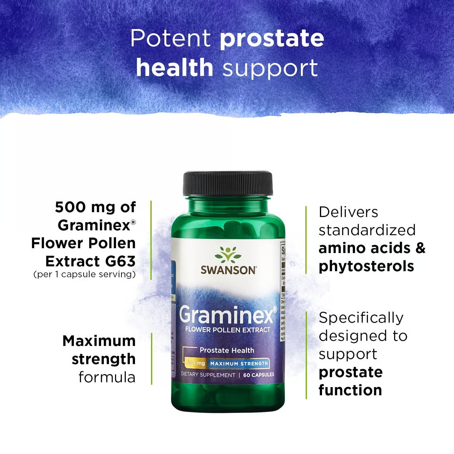 Swanson Graminex Flower Pollen Extract 500mg ingredients list