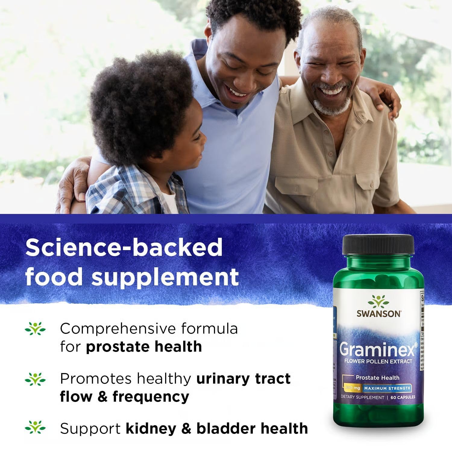 Swanson Graminex Flower Pollen Extract 500mg packaging
