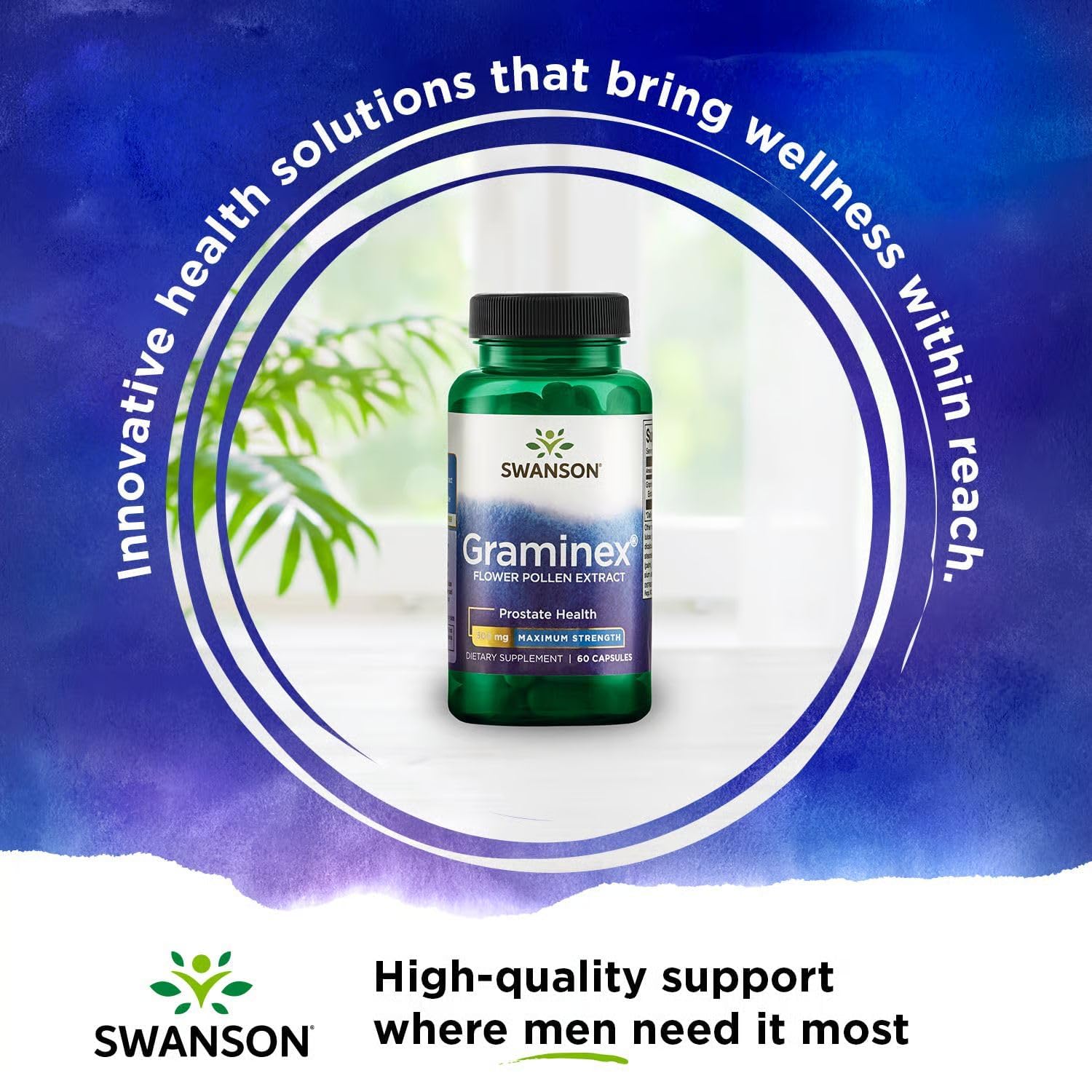 Swanson Graminex Flower Pollen Extract 500mg side view
