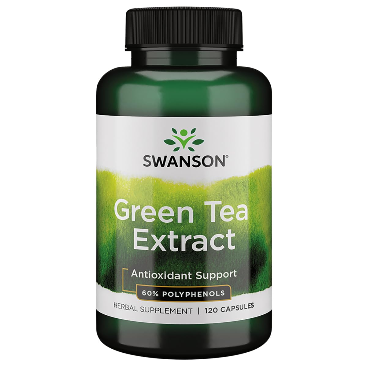Swanson Green Tea Extract Capsules 200mg front view
