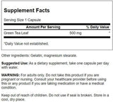 Swanson Green Tea Extract Capsules 500mg bottle with label