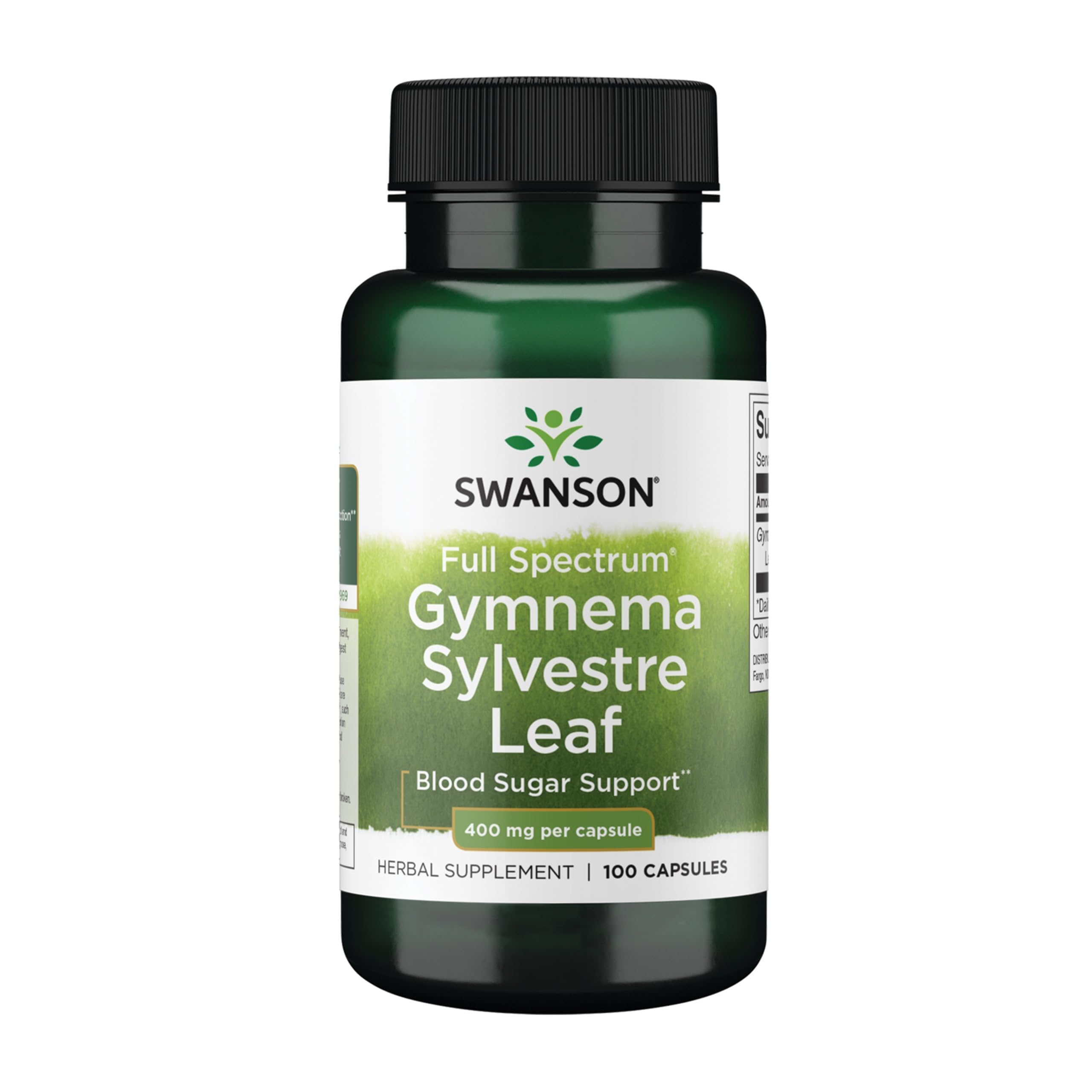 Swanson Gymnema Sylvestre Capsules 60 Count front view
