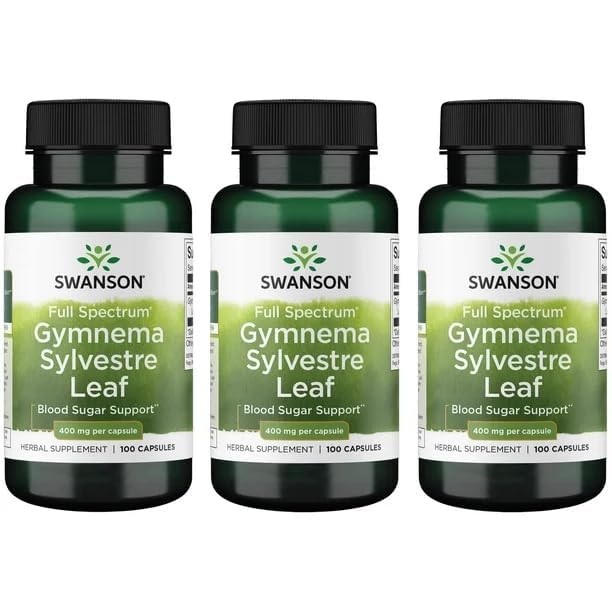 Swanson Gymnema Sylvestre Leaf Capsules 400mg front view