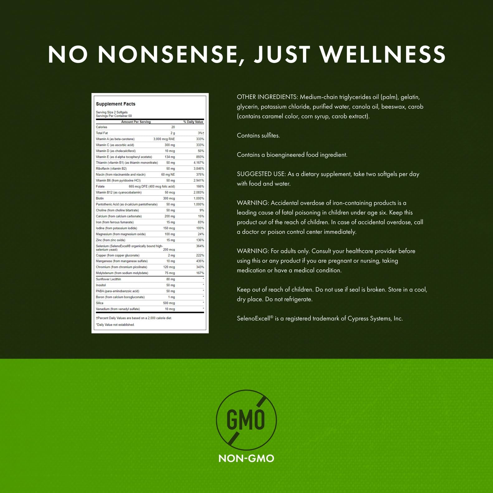 Swanson High Potency Multivitamin capsules close-up