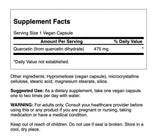 Swanson High Potency Quercetin 475mg Capsules side view