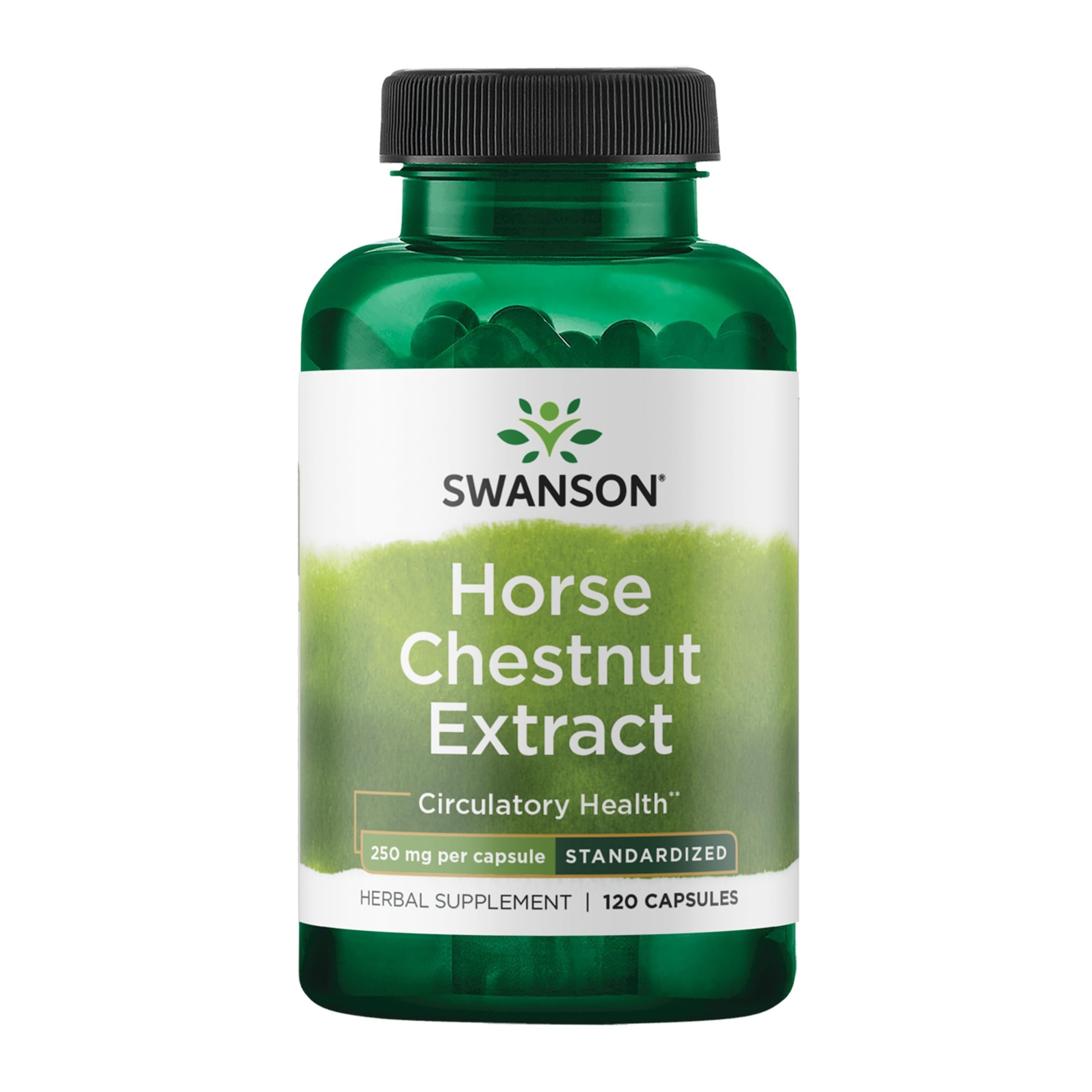 Swanson Horse Chestnut Extract 250mg capsules front view