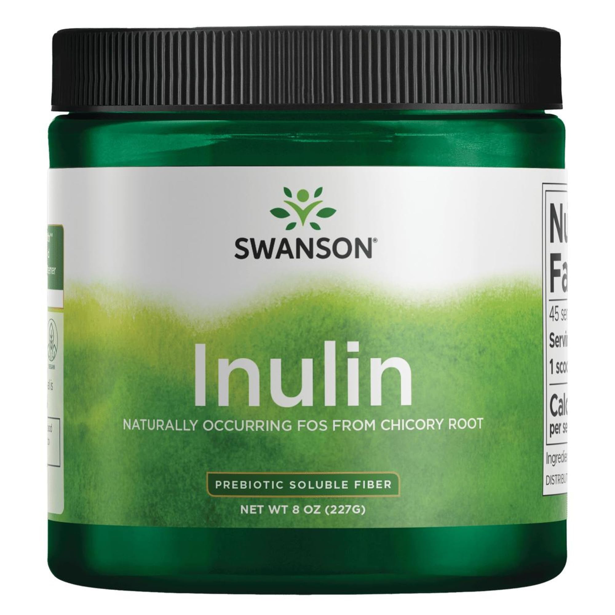 Swanson Inulin Prebiotic Powder 286g container front view