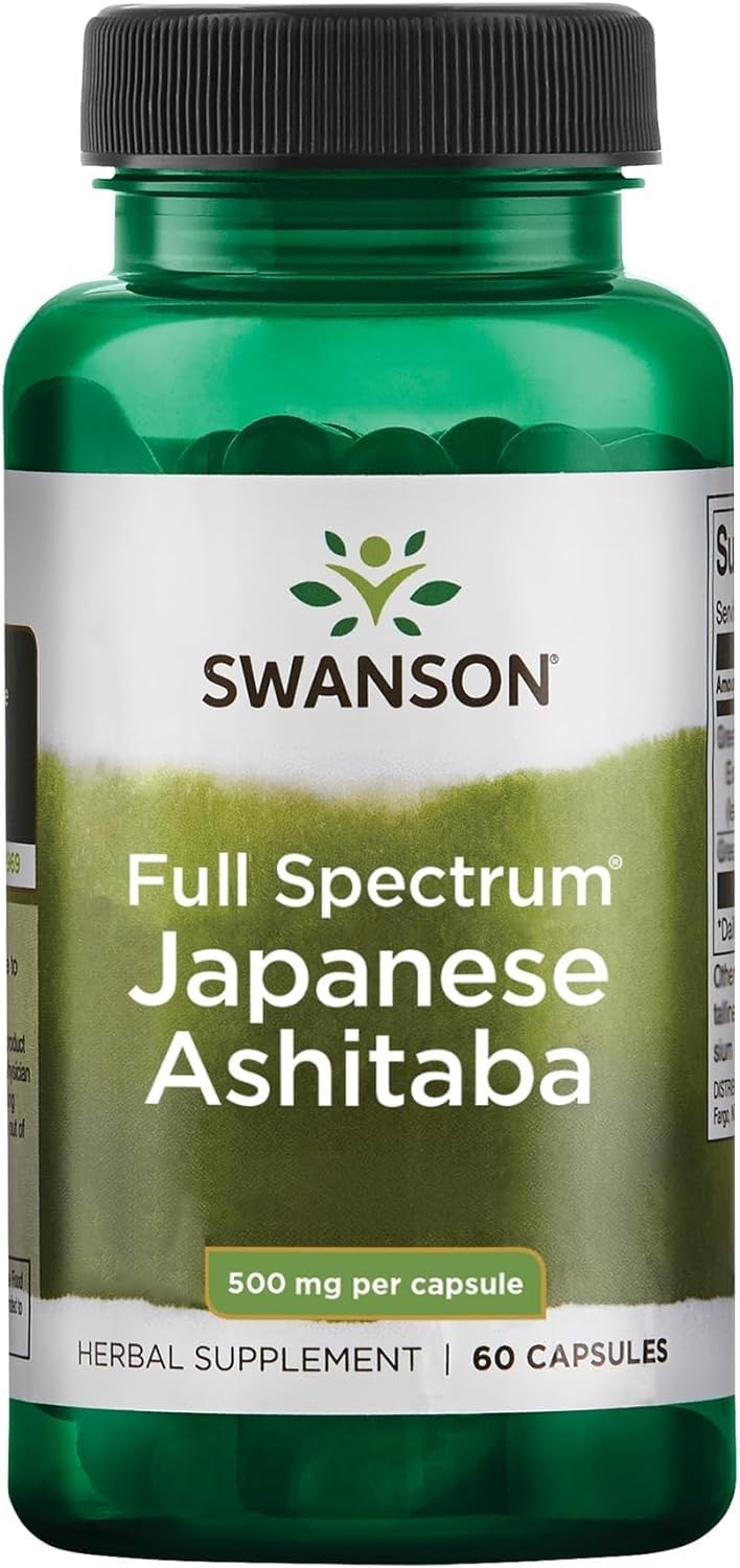 Swanson Japanese Ashitaba 500mg Capsules front view