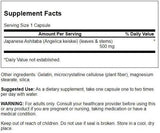 Swanson Japanese Ashitaba 500mg Capsules side view