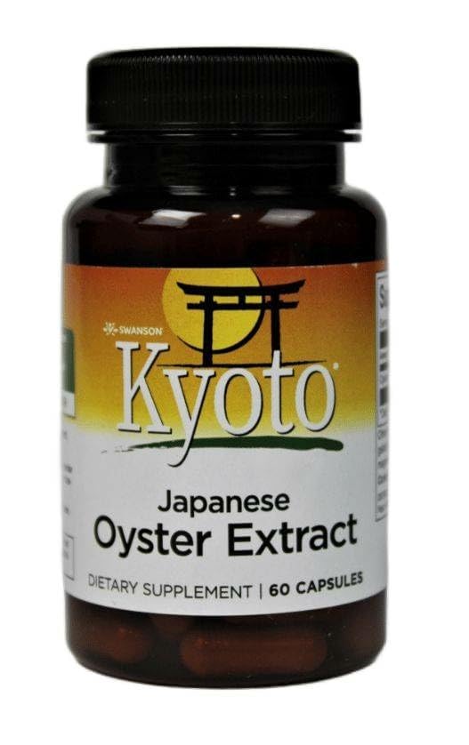 Swanson Japanese Oyster Extract 500mg capsules with packaging