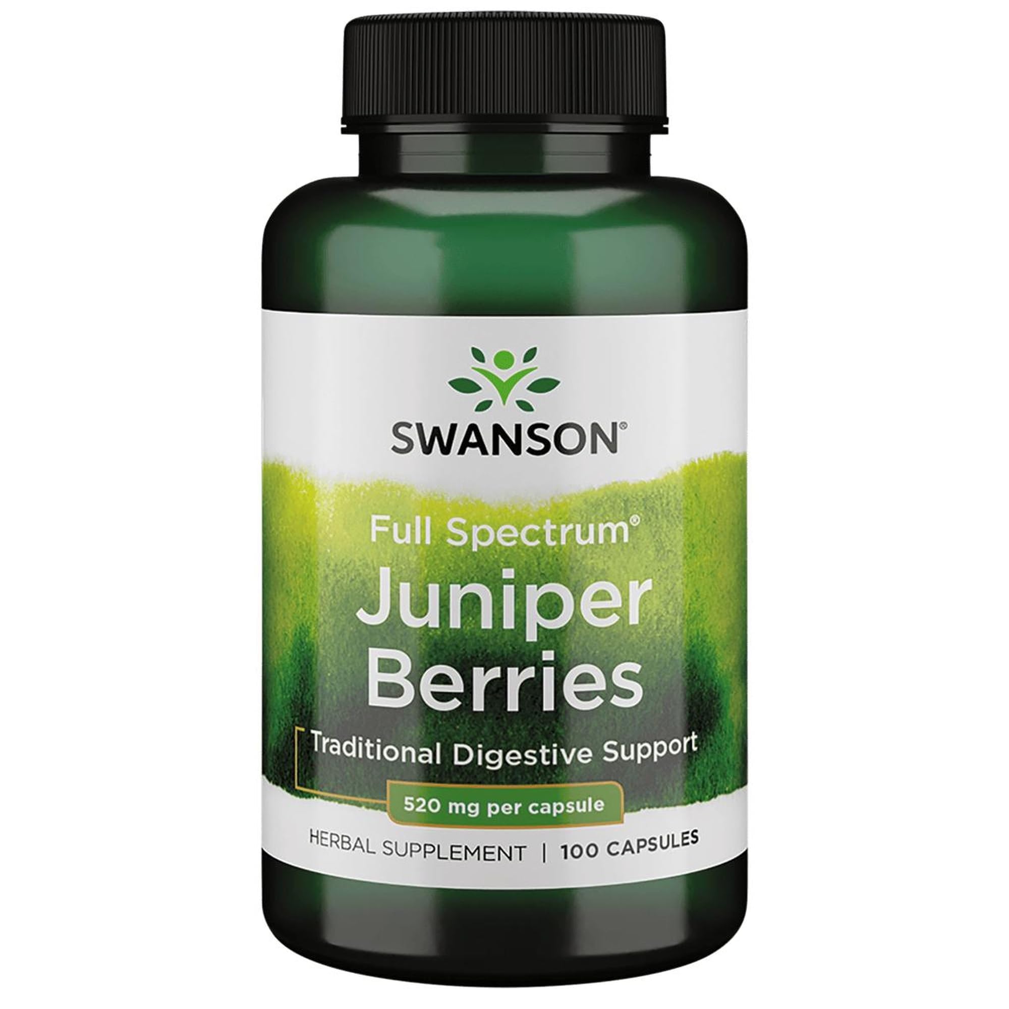 Swanson Juniper Berries supplement bottle front view
