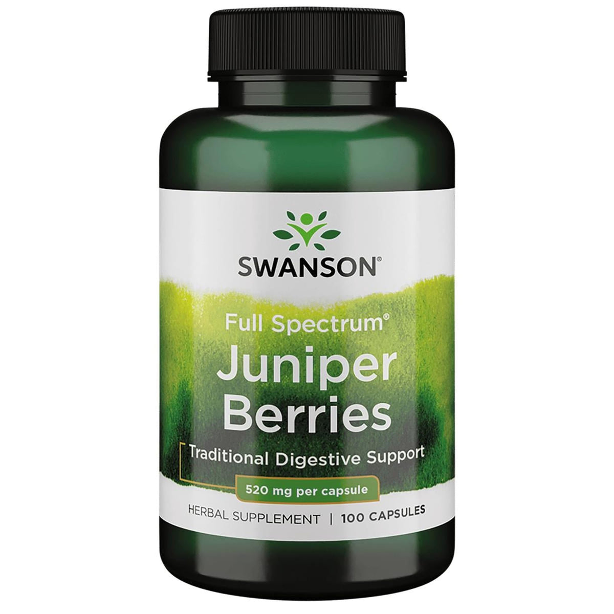 Swanson Juniper Berries supplement bottle front view
