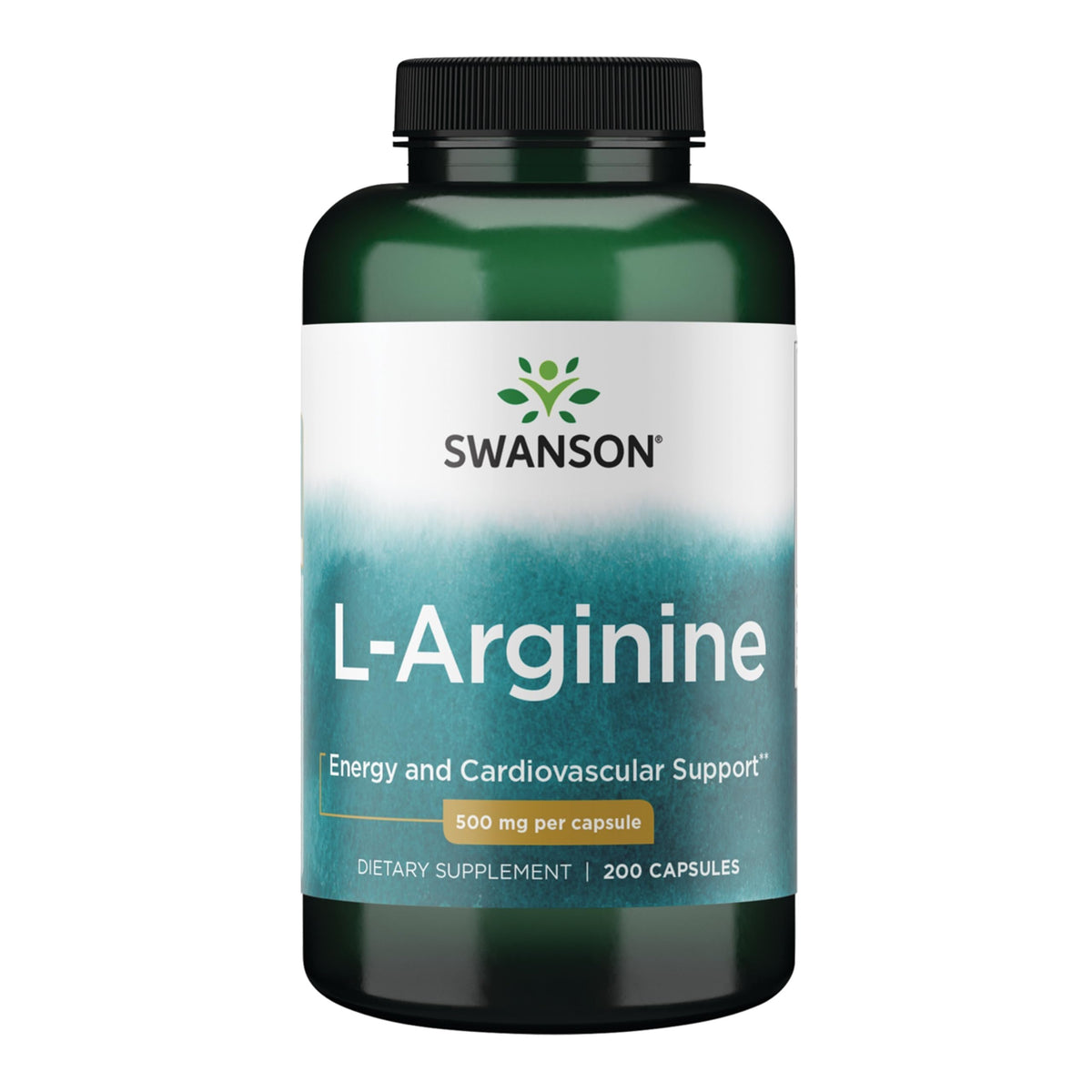 Swanson L-Arginine 500mg capsules front view