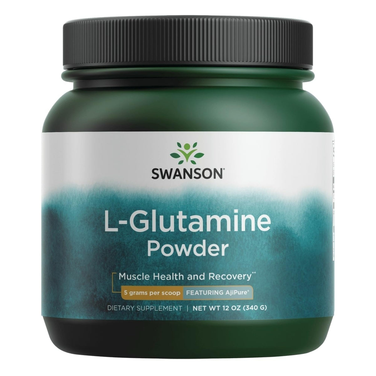 Swanson L-Glutamine Powder 340g front view