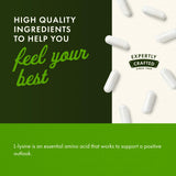 Swanson L-Lysine 500mg capsules open bottle