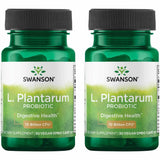 Swanson L. Plantarum Probiotic Supplement front view with capsule bottle